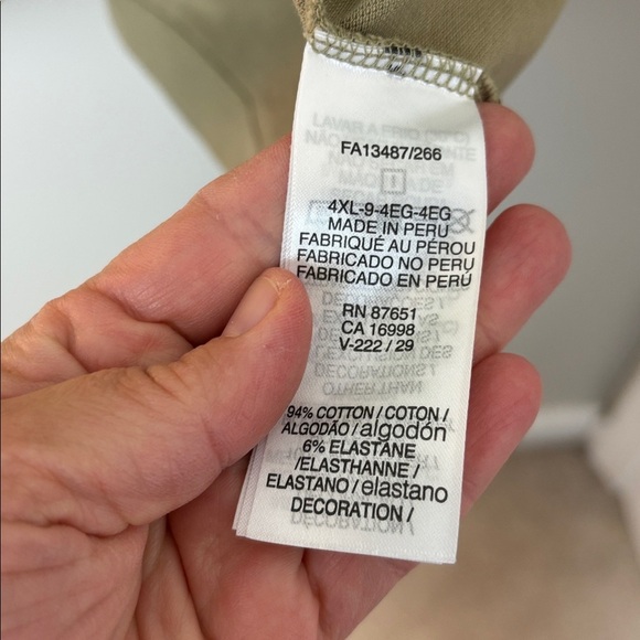 Lacoste Men's Monotone Taupe/Light Olive Polo Shirt - Size 4XL - Picture 5 of 8